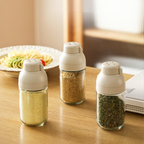 PEPPA - Botol Bumbu Kaca Spice Bottle 250ml Shaker Tuang 2in1