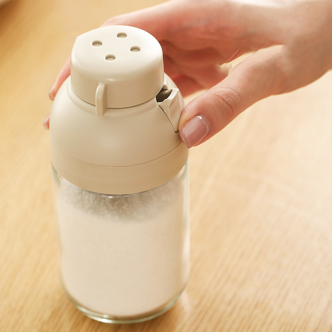 PEPPA - Botol Bumbu Kaca Spice Bottle 250ml Shaker Tuang 2in1