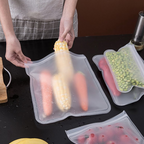 POCHI - Reusable Ziplock Silicone Silikon Pouch Bag Tas Penyimpanan Makanan Kedap Udara Anti Bocor Fridge Organizer Container Kontainer Kulkas
