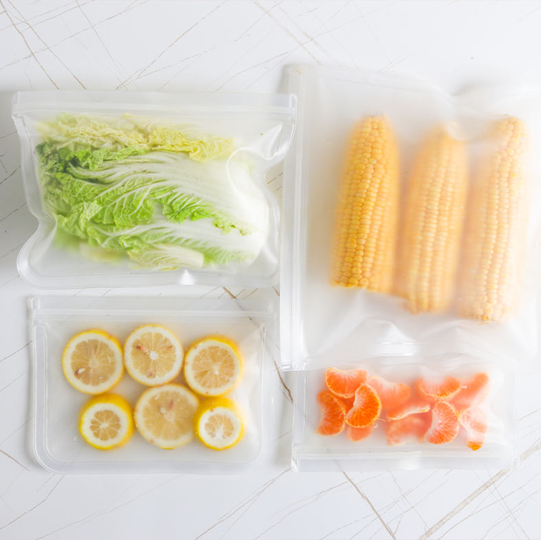 POCHI - Reusable Ziplock Silicone Silikon Pouch Bag Tas Penyimpanan Makanan Kedap Udara Anti Bocor Fridge Organizer Container Kontainer Kulkas
