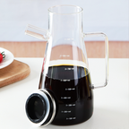 POPOI -Oil Jar Tempat Minyak dengan Penutup Kaca Borosilikat Simpan Kecap Minyak Wijen Cuka