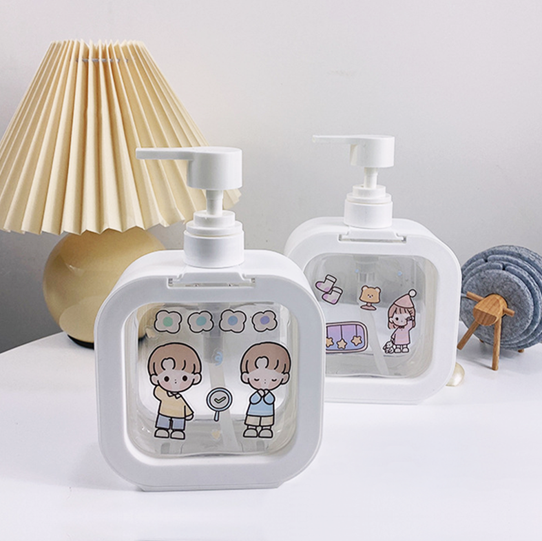 POPU - Botol Refill Sabun Cair 500ml Estetik Minimalis Korea