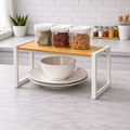 RAKU - Wooden Kitchen Rack Stackable Tempat Bumbu Organizer Multifungsi