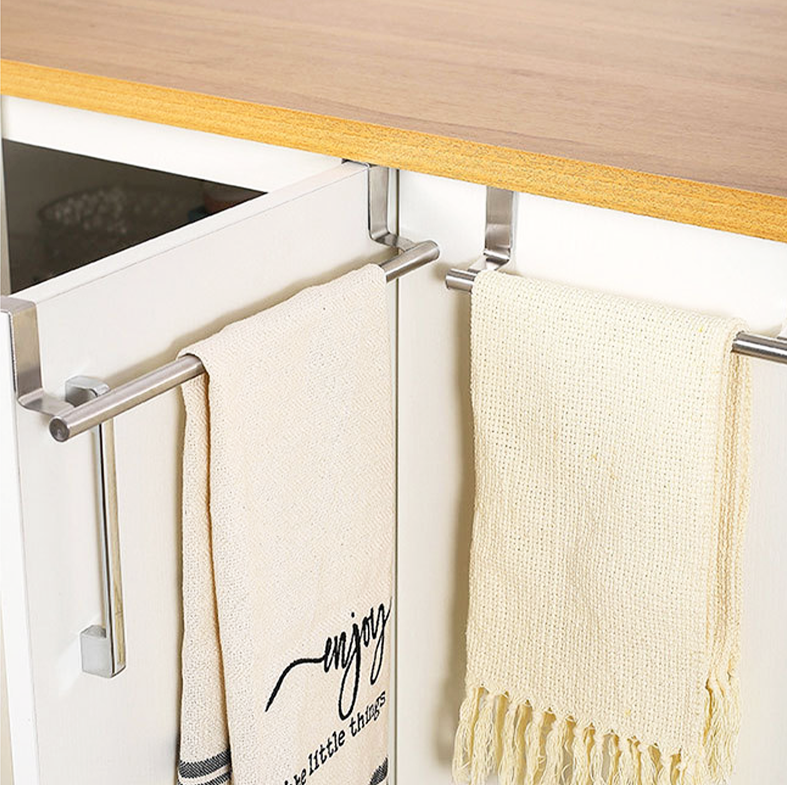 ROKU STAINLESS - Gantungan Cantolan dengan Palang Stainless Gantung Lap Celemek Handuk Tissue