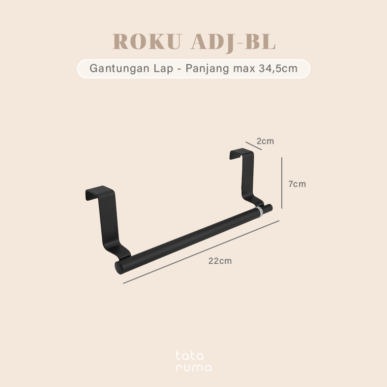 ROKU STAINLESS - Gantungan Cantolan dengan Palang Stainless Gantung Lap Celemek Handuk Tissue