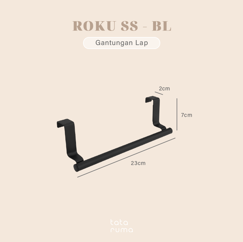 ROKU STAINLESS - Gantungan Cantolan dengan Palang Stainless Gantung Lap Celemek Handuk Tissue
