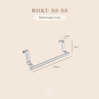 ROKU STAINLESS - Gantungan Cantolan dengan Palang Stainless Gantung Lap Celemek Handuk Tissue