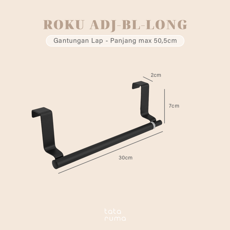 ROKU STAINLESS - Gantungan Cantolan dengan Palang Stainless Gantung Lap Celemek Handuk Tissue