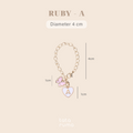 RUBY - Tumbler Botol Minum Charm Abjad Huruf Inisial A sampai Z Kupu-kupu Butterfly