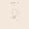 RUBY - Tumbler Botol Minum Charm Abjad Huruf Inisial A sampai Z Kupu-kupu Butterfly