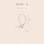 RUBY - Tumbler Botol Minum Charm Abjad Huruf Inisial A sampai Z Kupu-kupu Butterfly