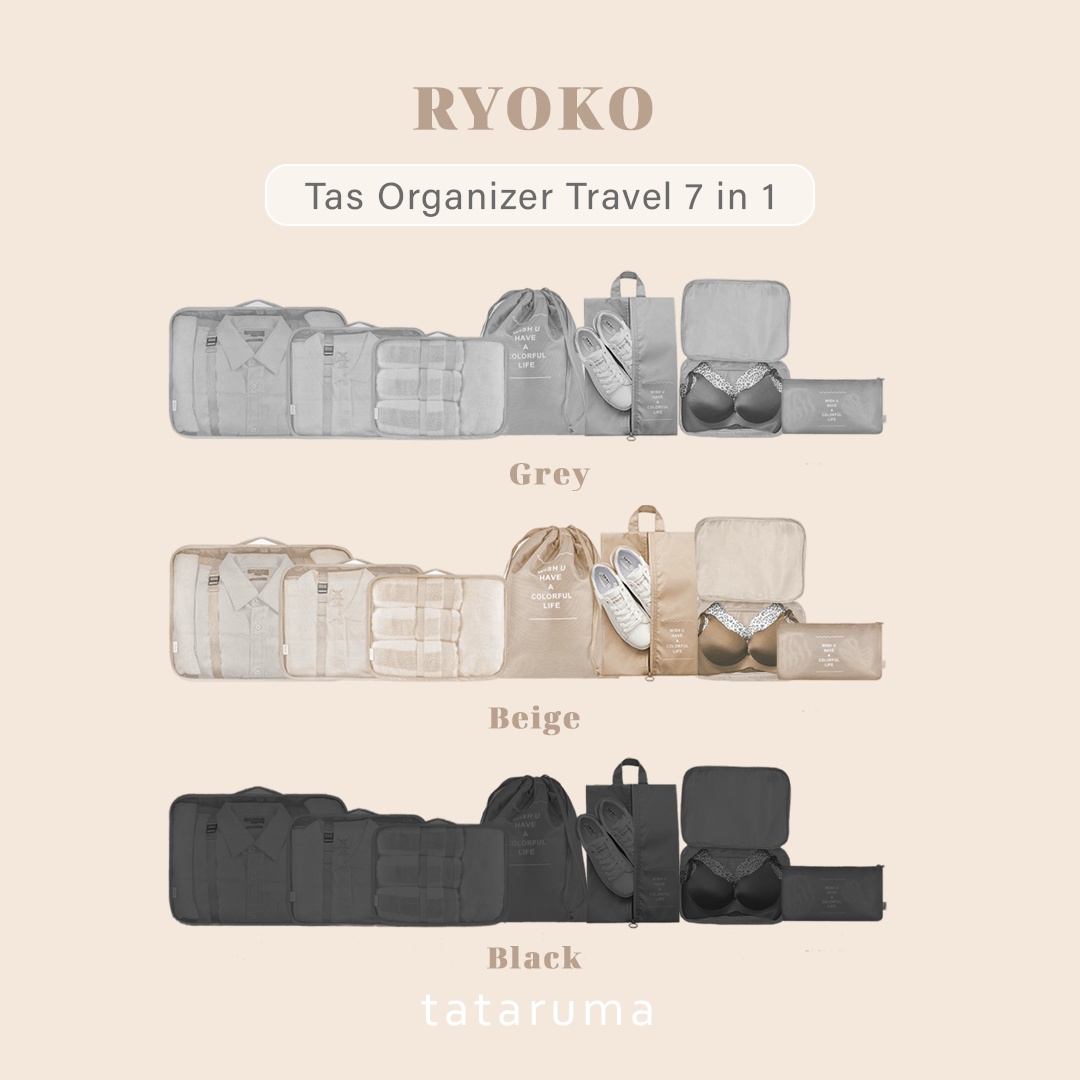 RYOKO - Tas Organizer Travel Kantung Packing 7 in 1