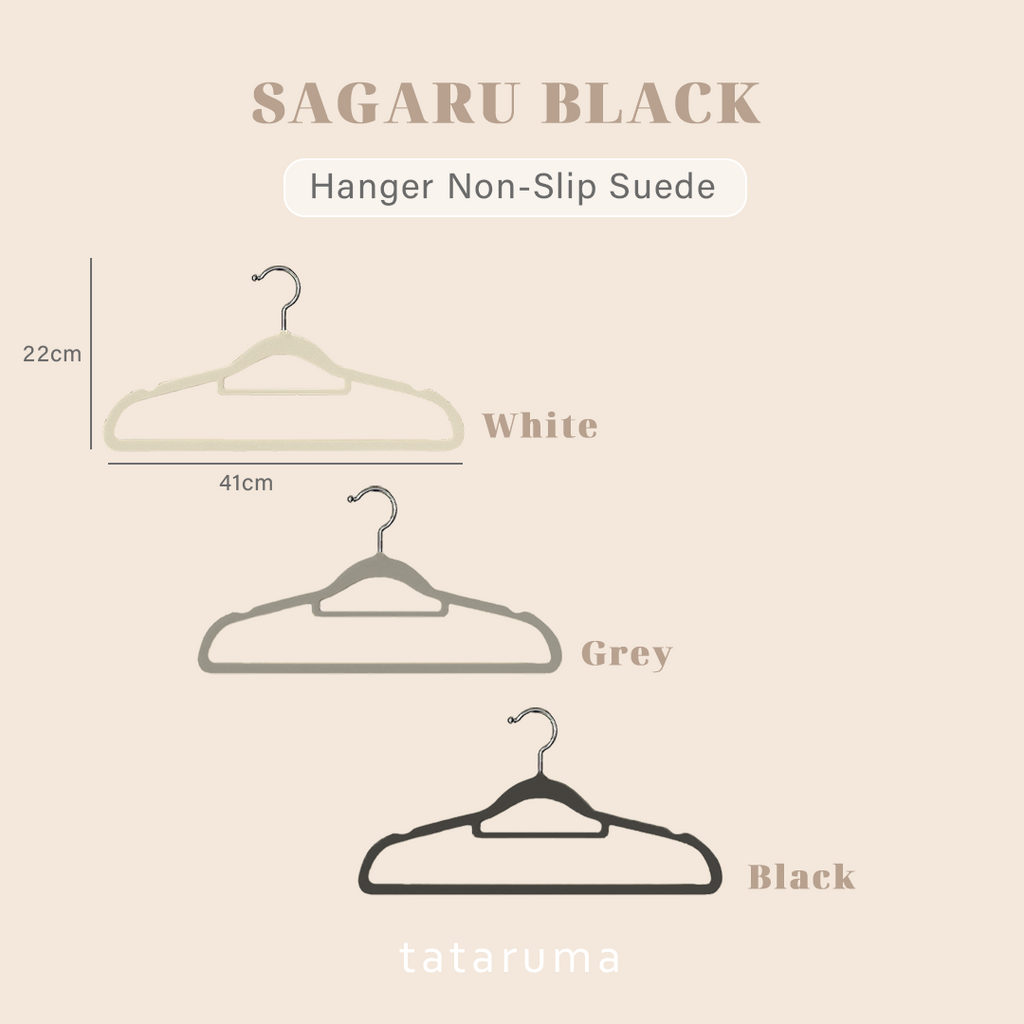 SAGARU - Gantungan Baju Hanger Suede Non-slip