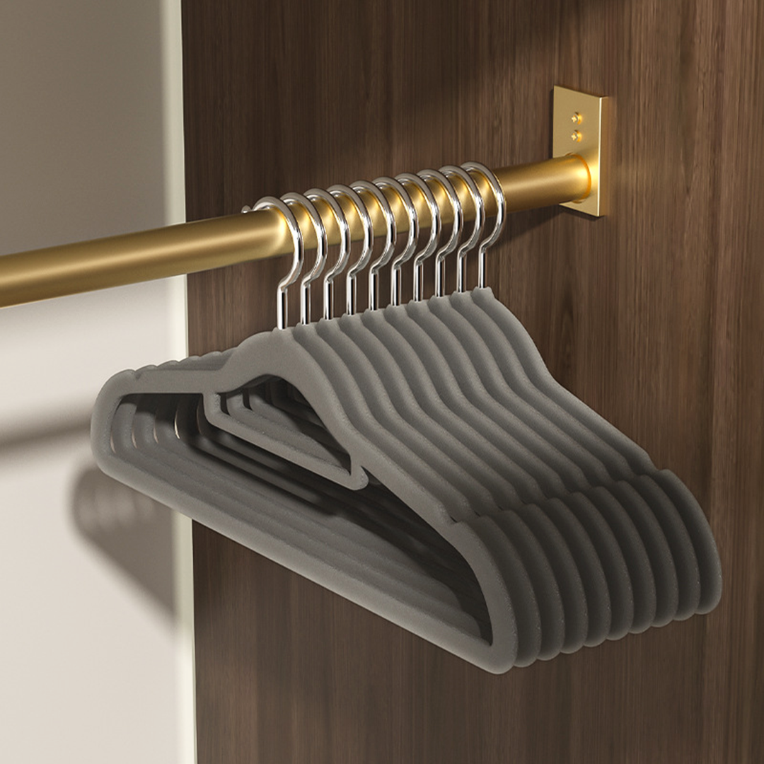 SAGARU - Gantungan Baju Hanger Suede Non-slip