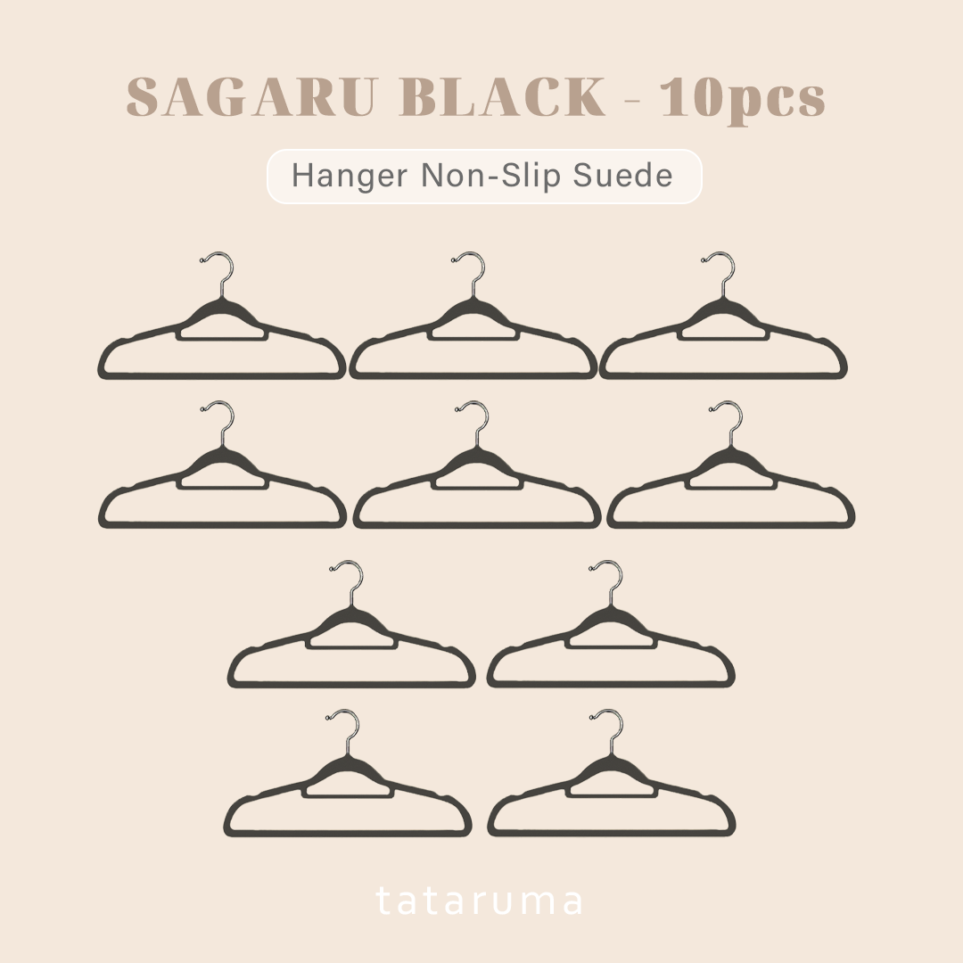 SAGARU - Gantungan Baju Hanger Suede Non-slip