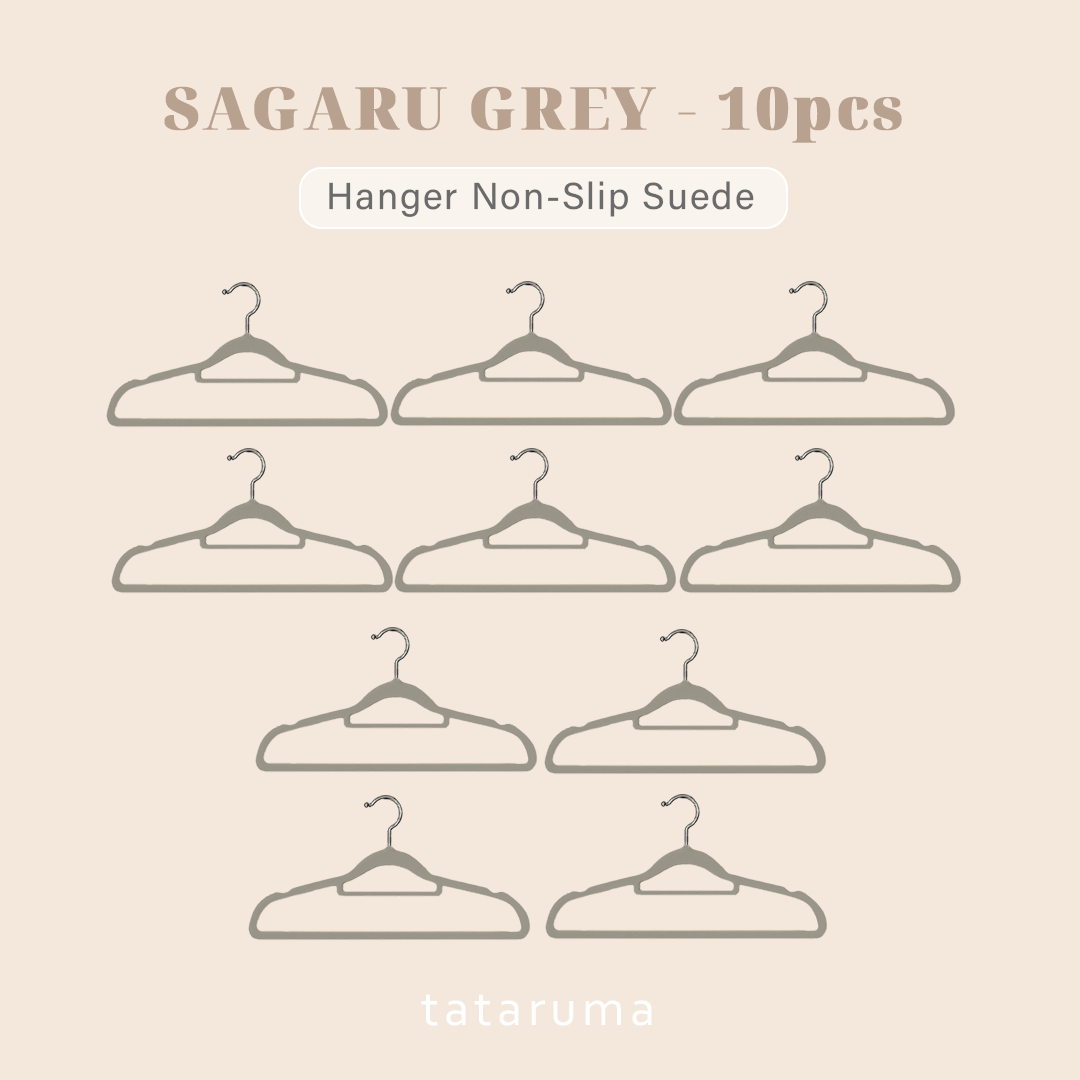 SAGARU - Gantungan Baju Hanger Suede Non-slip