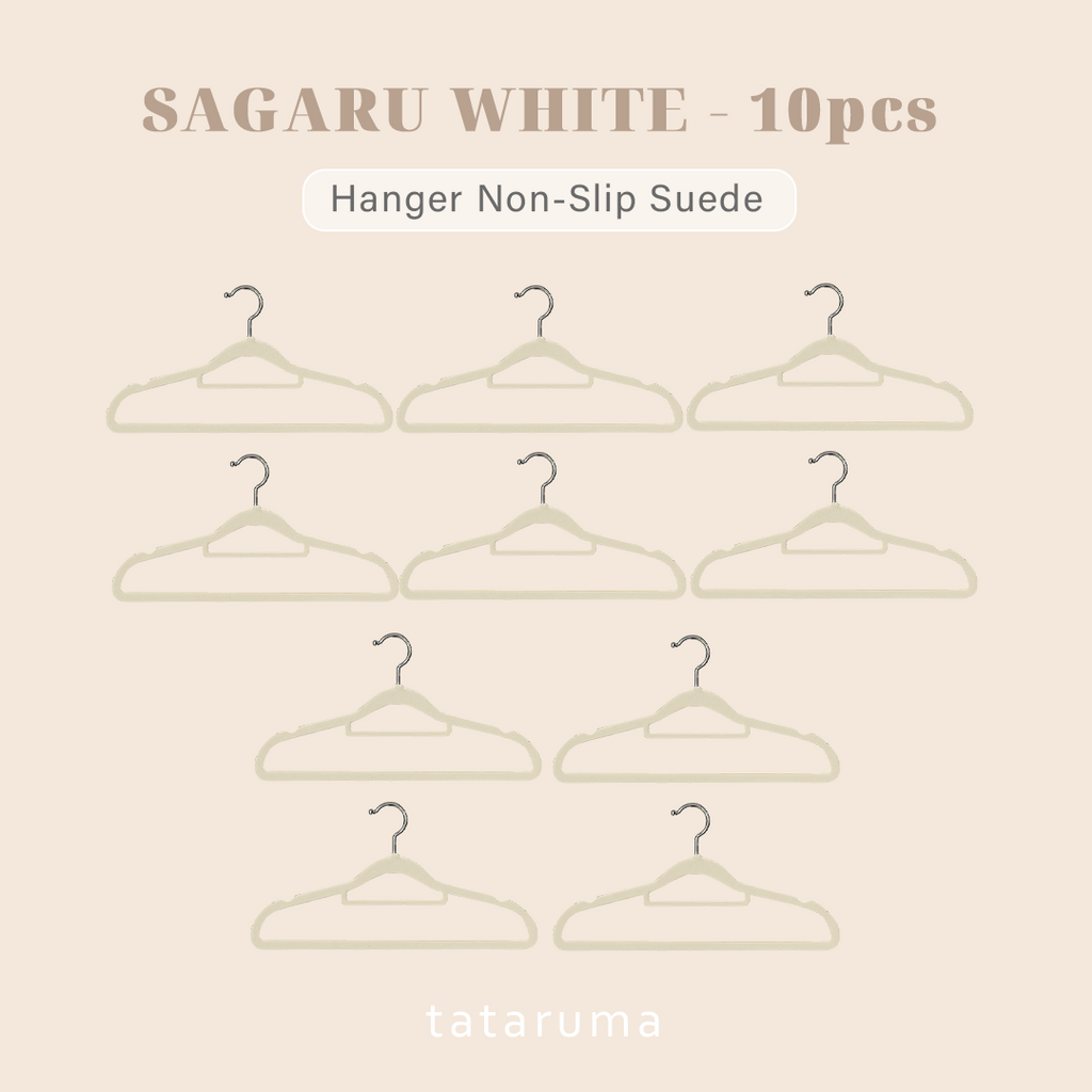 SAGARU - Gantungan Baju Hanger Suede Non-slip