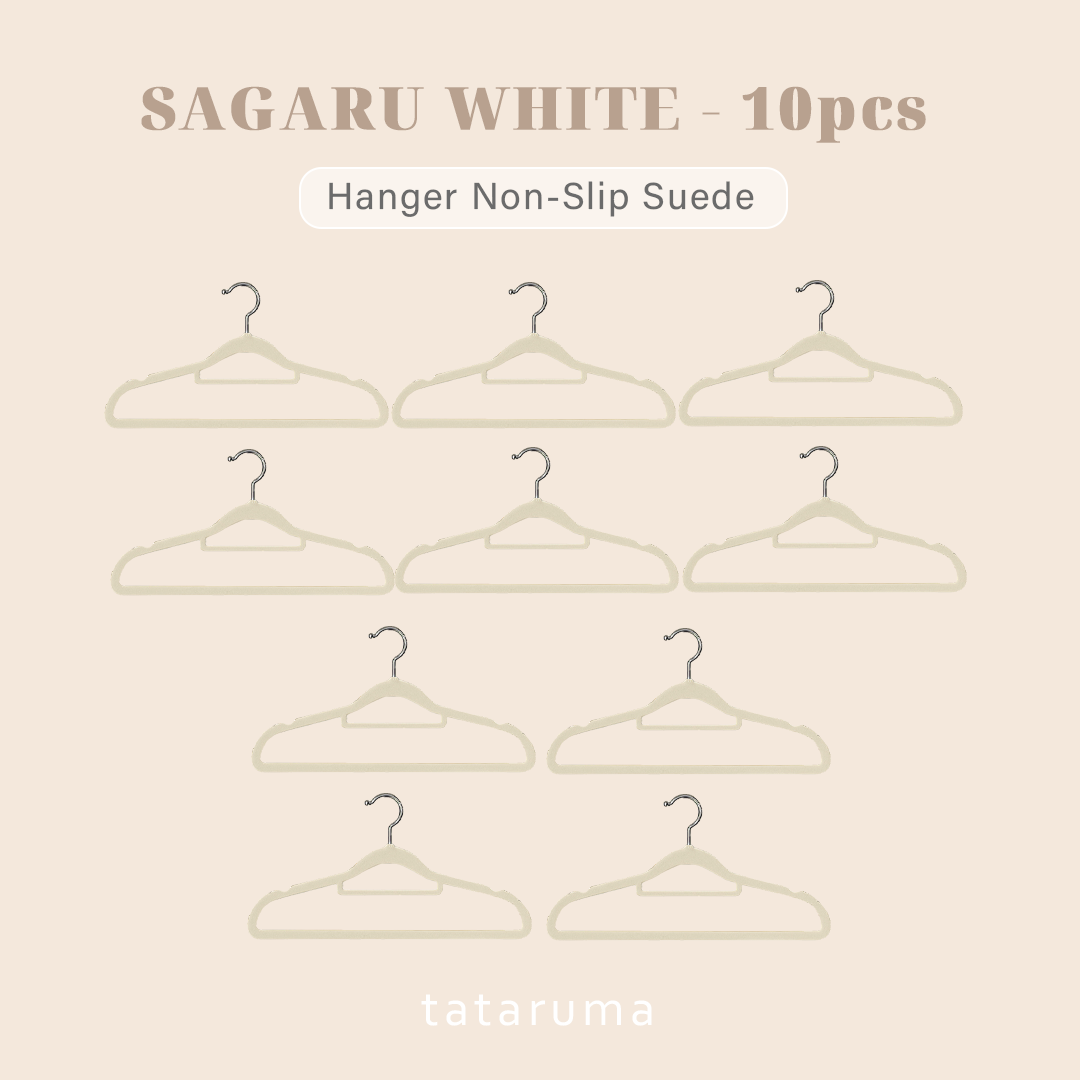 SAGARU - Gantungan Baju Hanger Suede Non-slip