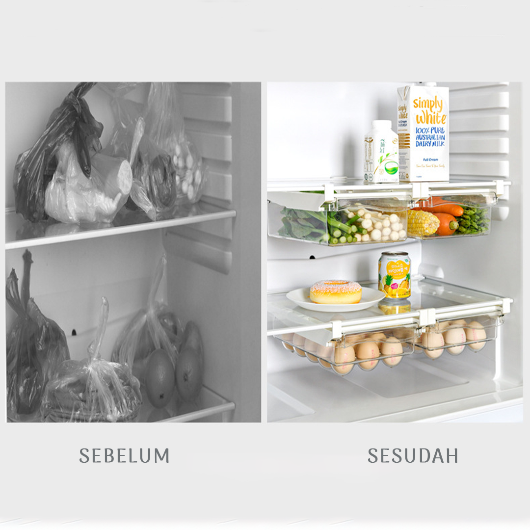 SAGE - Tempat Penyimpanan Laci Kulkas Gantung Selip Telur Sayur Buah