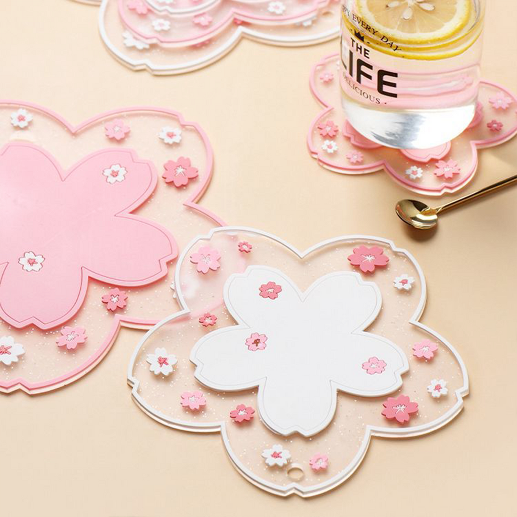 SAKUMI - Alas Tahan Panas Food Grade Sakura Coaster Tatakan
