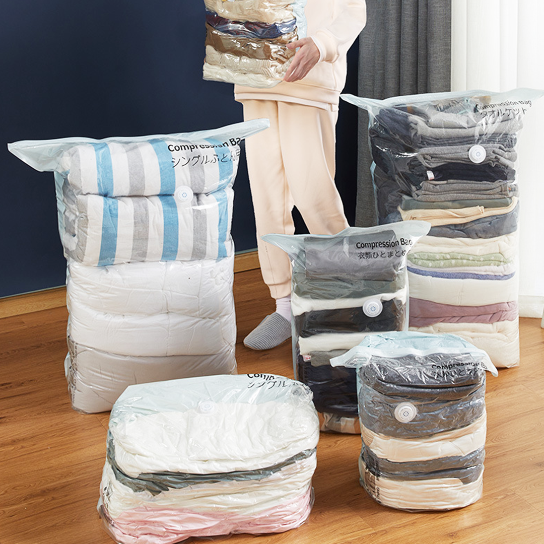 SHINKU - Plastik Vakum Jumbo Kompresi Pakaian Selimut Coat Bed Cover Packing Anti Air