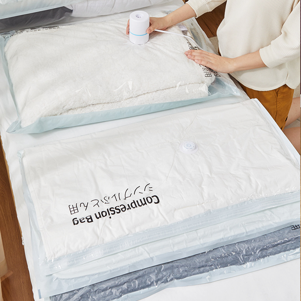 SHINKU - Plastik Vakum Jumbo Kompresi Pakaian Selimut Coat Bed Cover Packing Anti Air