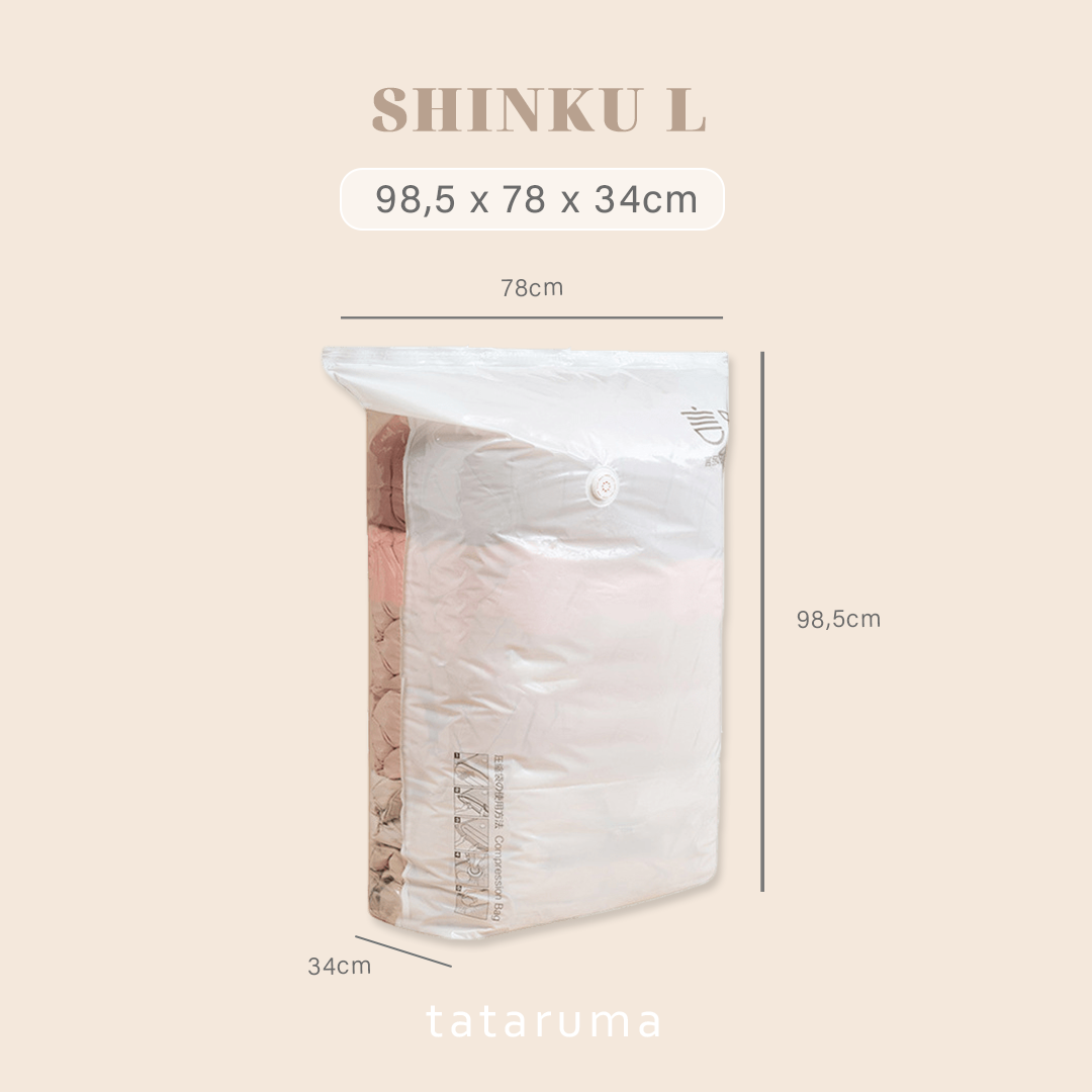 SHINKU - Plastik Vakum Jumbo Kompresi Pakaian Selimut Coat Bed Cover Packing Anti Air