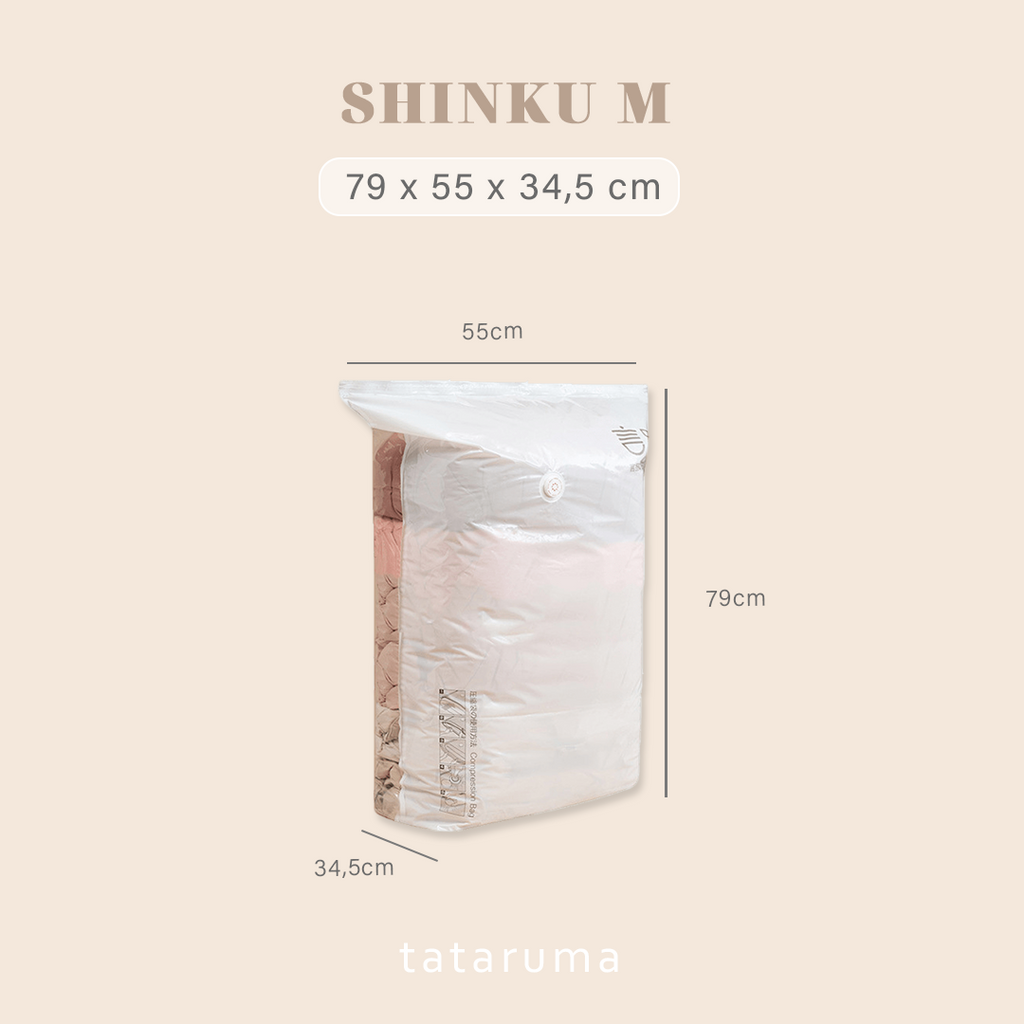 SHINKU - Plastik Vakum Jumbo Kompresi Pakaian Selimut Coat Bed Cover Packing Anti Air