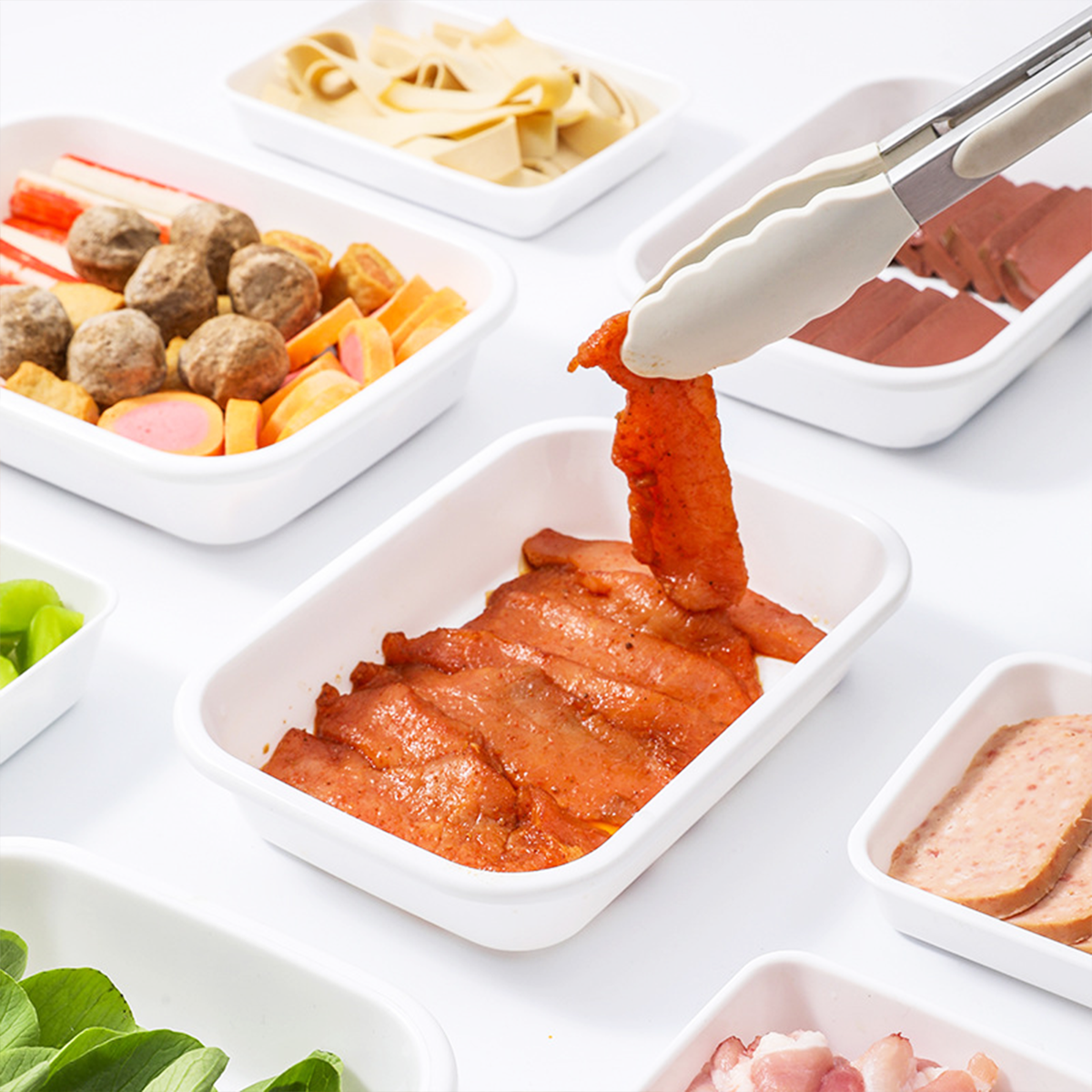 SHOKI - Piring Nampan Saji Food Prep Sayur Daging Hot Pot Lauk Serbaguna