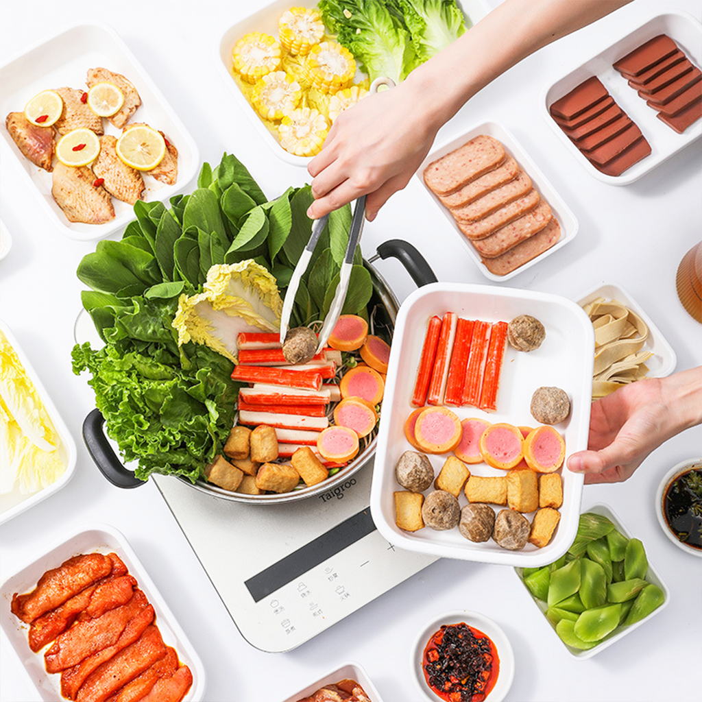 SHOKI - Piring Nampan Saji Food Prep Sayur Daging Hot Pot Lauk Serbaguna