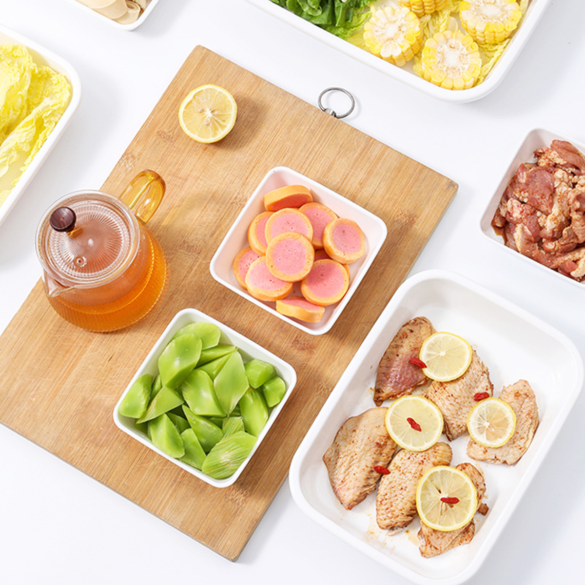 SHOKI - Piring Nampan Saji Food Prep Sayur Daging Hot Pot Lauk Serbaguna