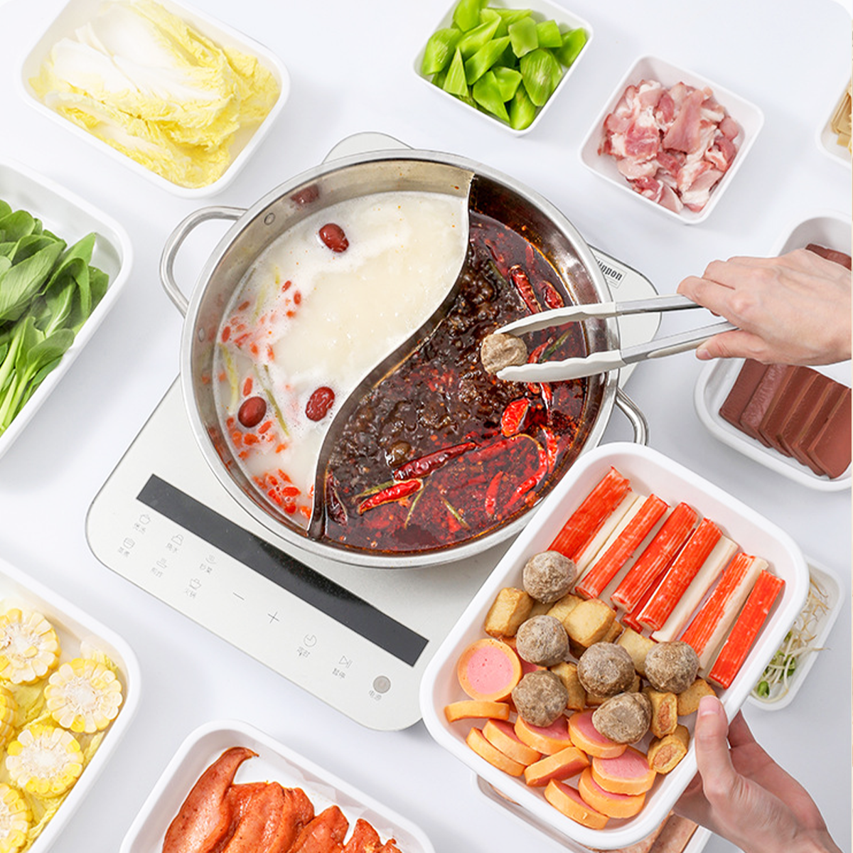 SHOKI - Piring Nampan Saji Food Prep Sayur Daging Hot Pot Lauk Serbaguna