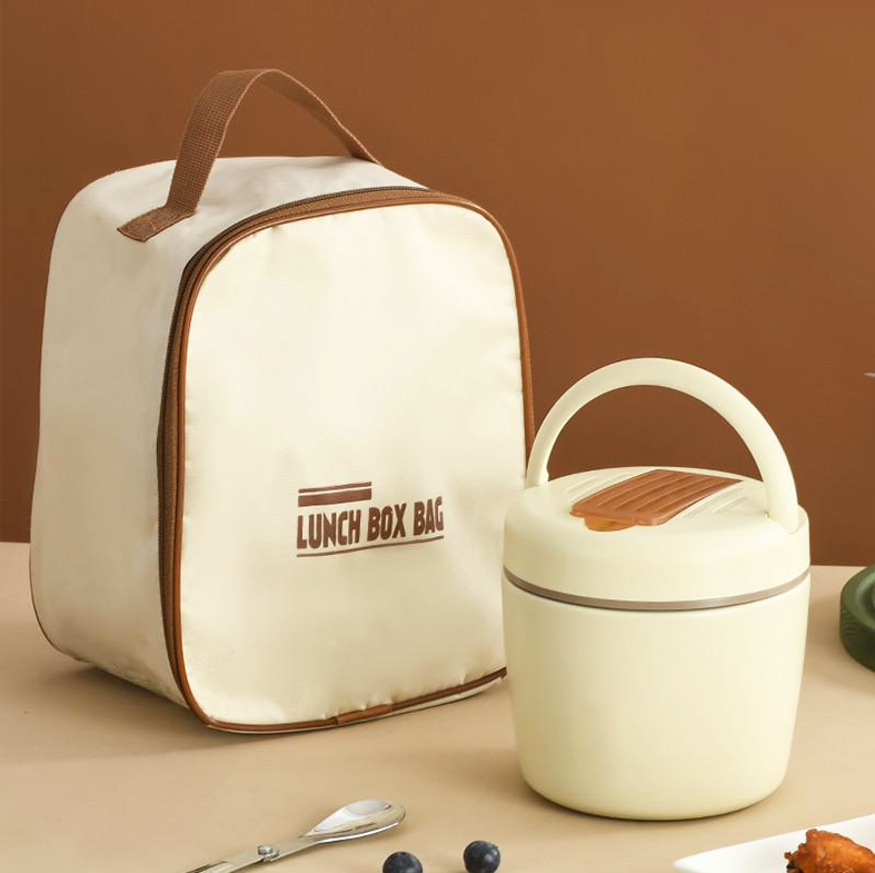 TATARUMA Shokuji - Lunch Box Bulat Tahan Panas 6 Jam Vacuum Insulated Round Kotak Makan 1L