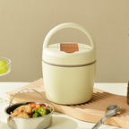 TATARUMA Shokuji - Lunch Box Bulat Tahan Panas 6 Jam Vacuum Insulated Round Kotak Makan 1L
