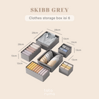 SKIBB - Clothes Storage Box set isi 6 Penyimpanan Baju/Pakaian/Dalaman Lipat Serbaguna