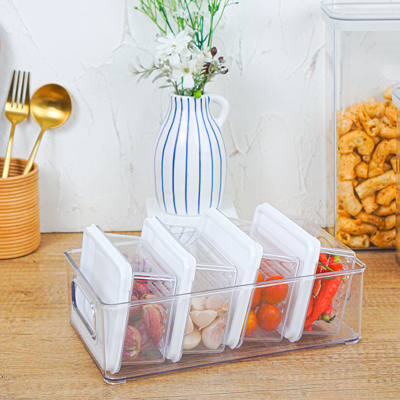 BUNDLING MOJI SOJI S/M/L - Kotak Kontainer Tempat Penyimpanan Toples Makanan Sayur Buah Daging Kulkas Fridge Freezer Food Storage Container Organizer Box