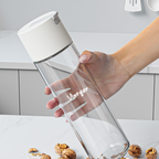 SOSOGU - Botol Minyak 500ml Oil Bottle Kaca Tutup Otomatis Food Grade Kecap Asin Wijen Sesame Storage Pot FREE STICKER