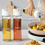 SOSOGU BUNDLE - Set 4 Botol Minyak dan 4 Botol Bumbu Bersendok dengan Rak Susun Tingkat Dapur Kitchen Rack Besi FREE STICKER