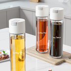 SOSOGU BUNDLE - Set 4 Botol Minyak dan 4 Botol Bumbu Bersendok dengan Rak Susun Tingkat Dapur Kitchen Rack Besi FREE STICKER