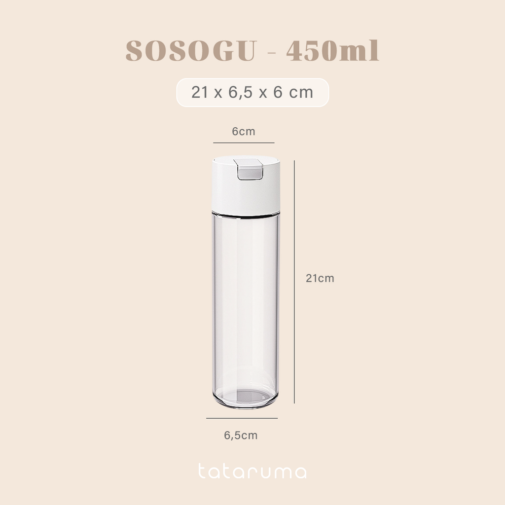 SOSOGU - Botol Minyak 500ml Oil Bottle Kaca Tutup Otomatis Food Grade Kecap Asin Wijen Sesame Storage Pot FREE STICKER