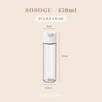 SOSOGU - Botol Minyak 500ml Oil Bottle Kaca Tutup Otomatis Food Grade Kecap Asin Wijen Sesame Storage Pot FREE STICKER