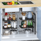 SUTAKU - Rak Tingkat Dapur Under Sink Customized Bebas Atur Papan Keranjang Adjustable Extendable Kitchen Rack