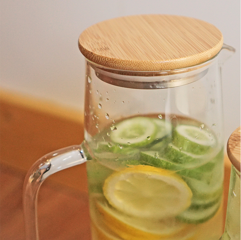 Tea Set Pitcher TAKAI 1L Minuman Tahan Panas & 2 gelas & Tray