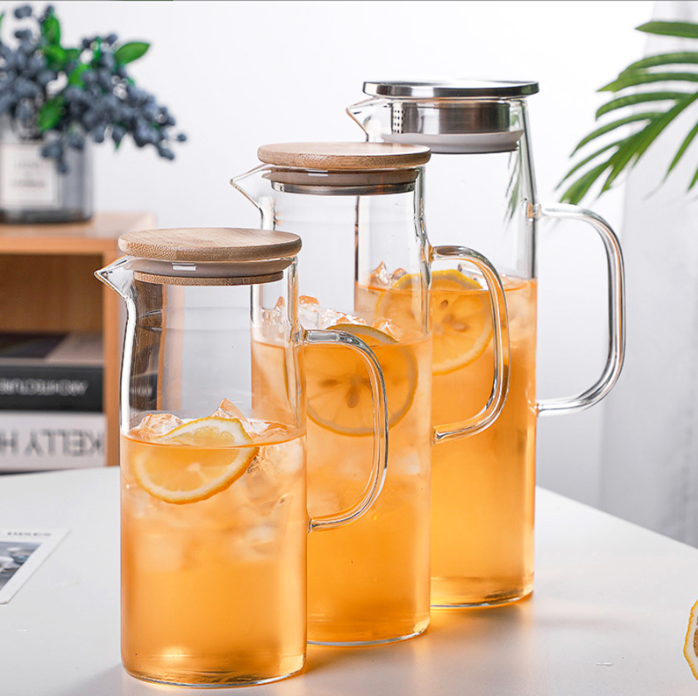 Tea Set Pitcher TAKAI 1L Minuman Tahan Panas & 2 gelas & Tray