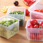 TAMA SEKAT - Tempat Food Prep Bawang Cabai 4 Sekat dengan Saringan