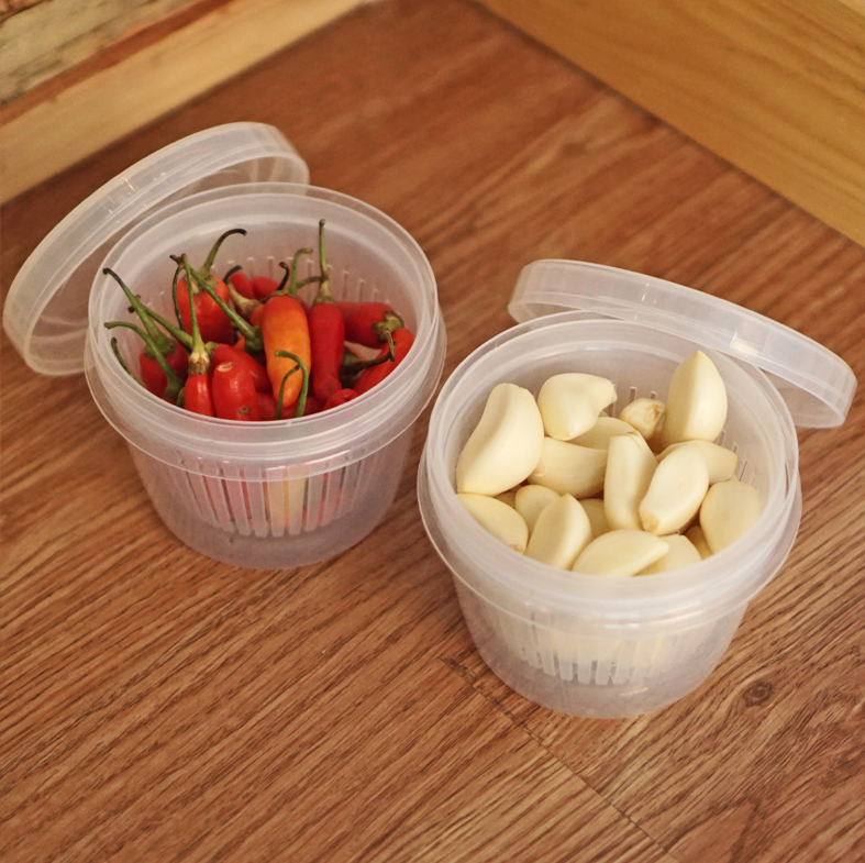 BUNDLING 3pcs TAMA - Tempat Bawang / Food Storage Kulkas Dengan
