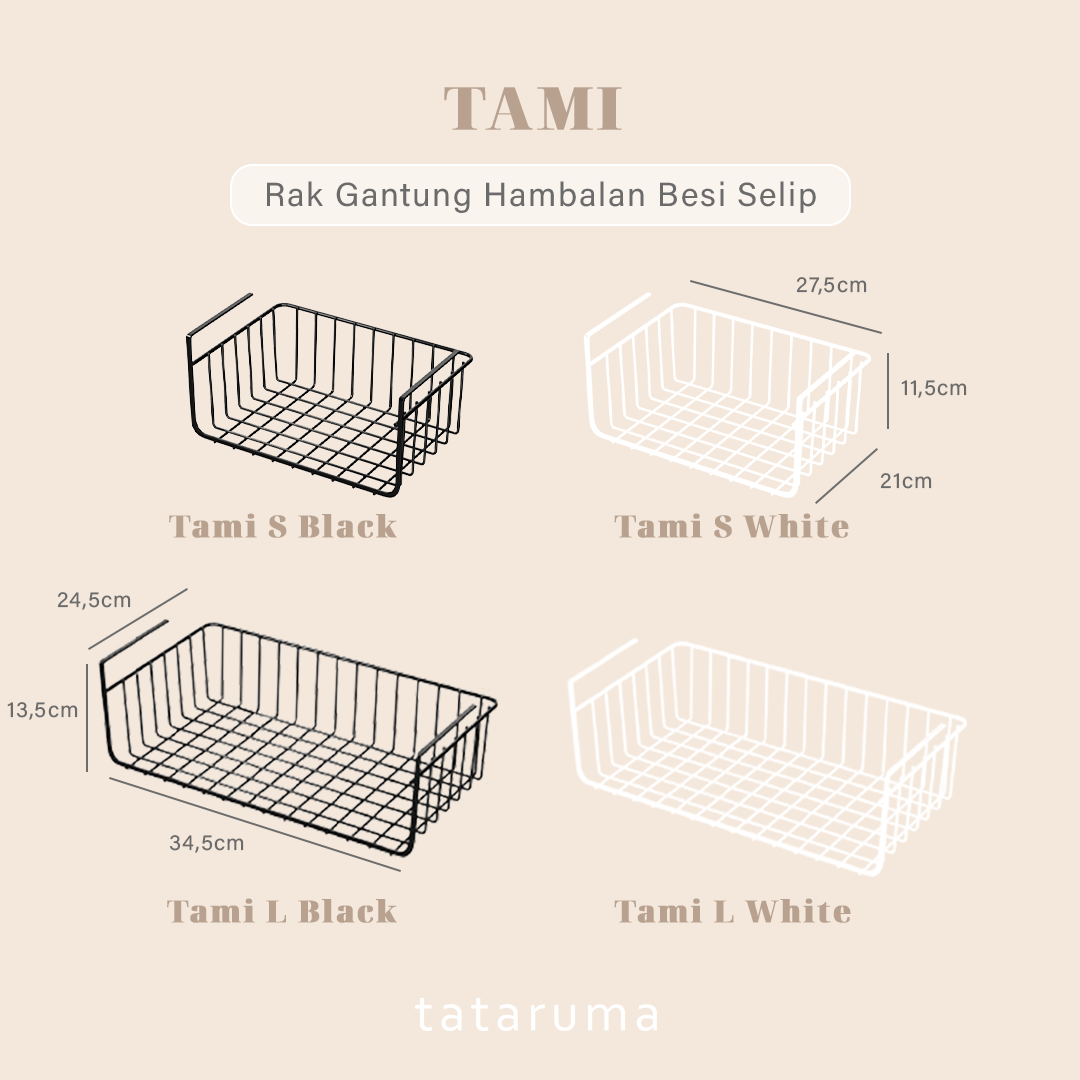 TAMI - Rak Gantung Hambalan Besi Selip Meja Dapur Lemari