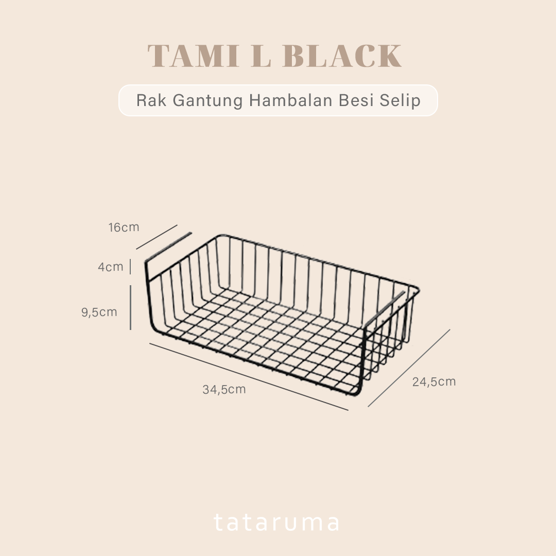 TAMI - Rak Gantung Hambalan Besi Selip Meja Dapur Lemari