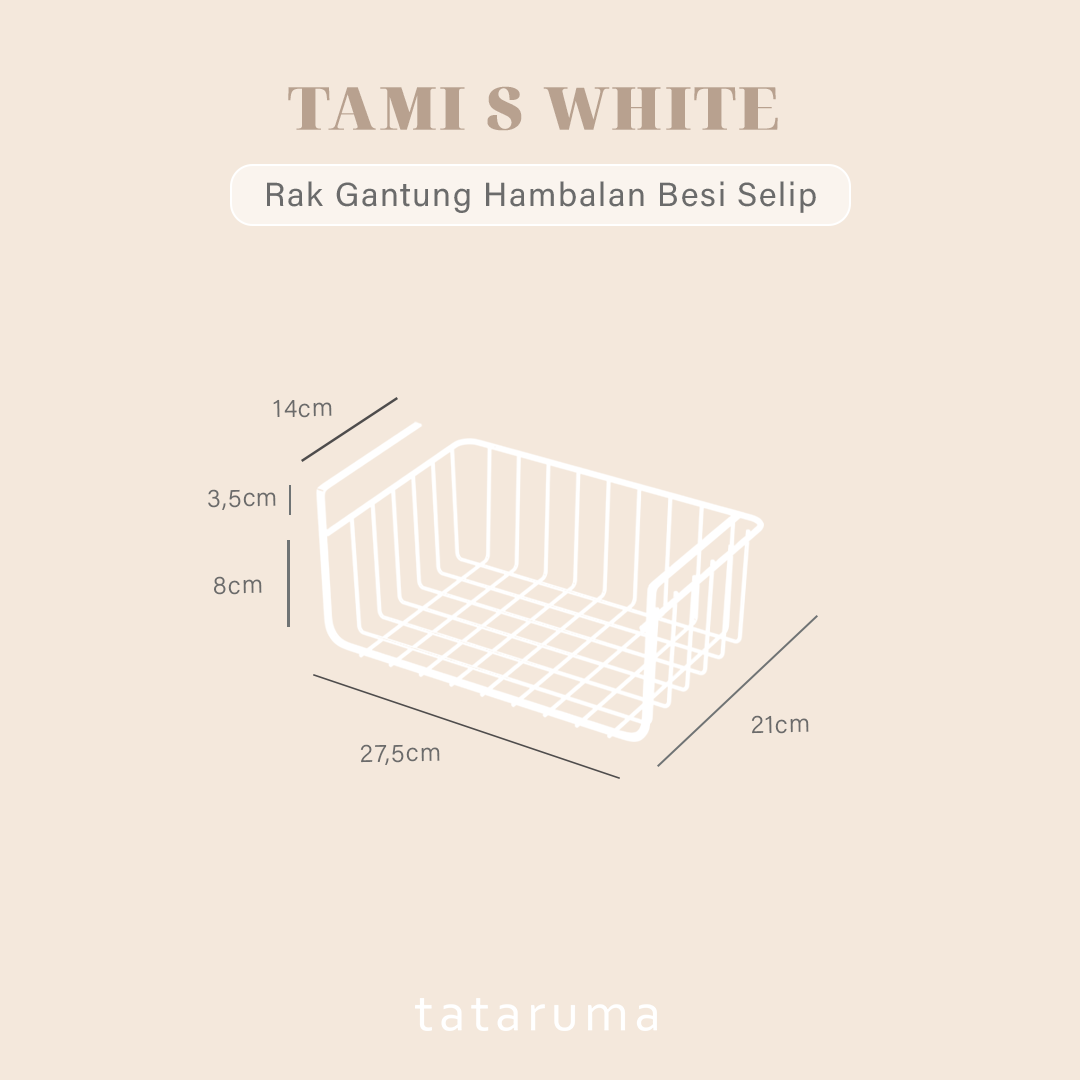 TAMI - Rak Gantung Hambalan Besi Selip Meja Dapur Lemari