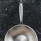 KOOK TEXTURA Fry Pan 20cm Tri-ply Fully Clad Textured Stainless Steel 18/10 Zero Coating SUS 304 Interior 403 Exterior Non-toxic PFOA PTFE Free Grafir Nama Engrave Gift Housewarming Wedding Birthday Hampers